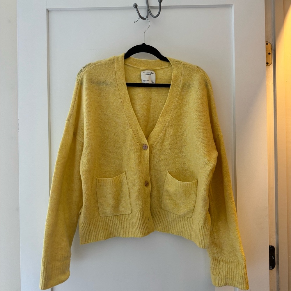 Abercrombie Yellow Women's Cardigan Sweater